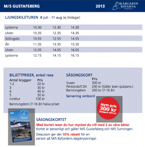 Båtturer frpn Stillingsön 2013